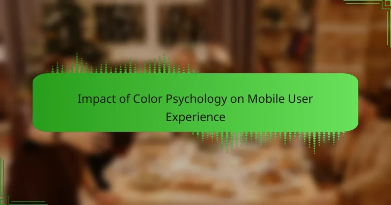 Impact of Color Psychology on Mobile User Experience