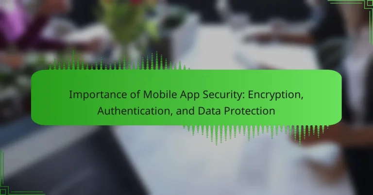 Importance of Mobile App Security: Encryption, Authentication, and Data Protection