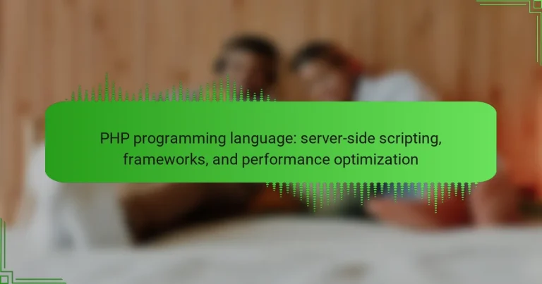PHP programming language: server-side scripting, frameworks, and performance optimization