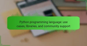 Python programming language: use cases, libraries, and community support