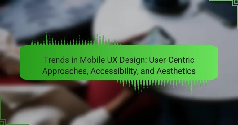 Trends in Mobile UX Design: User-Centric Approaches, Accessibility, and Aesthetics