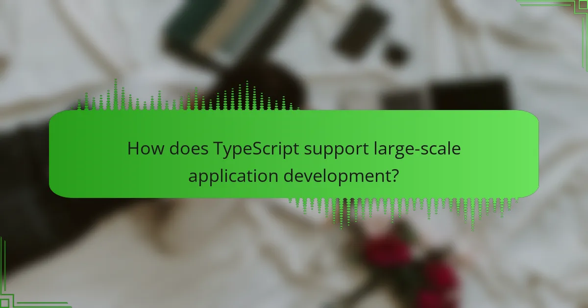 How does TypeScript support large-scale application development?