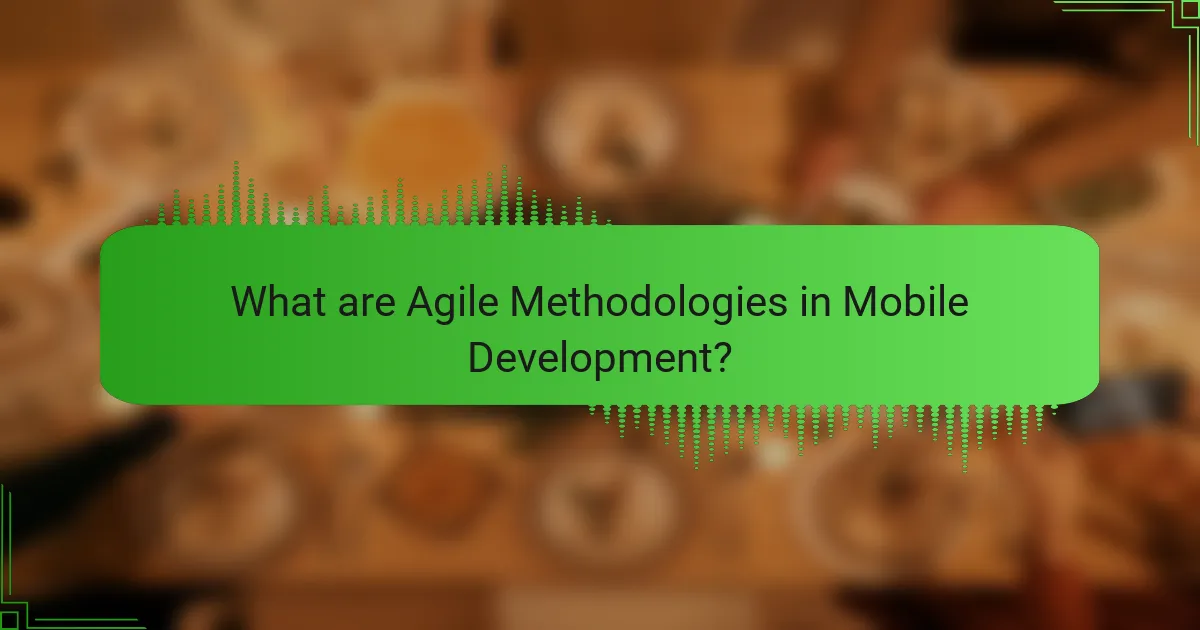 Agile Methodologies in Mobile Development: Principles, Benefits, and Implementation
