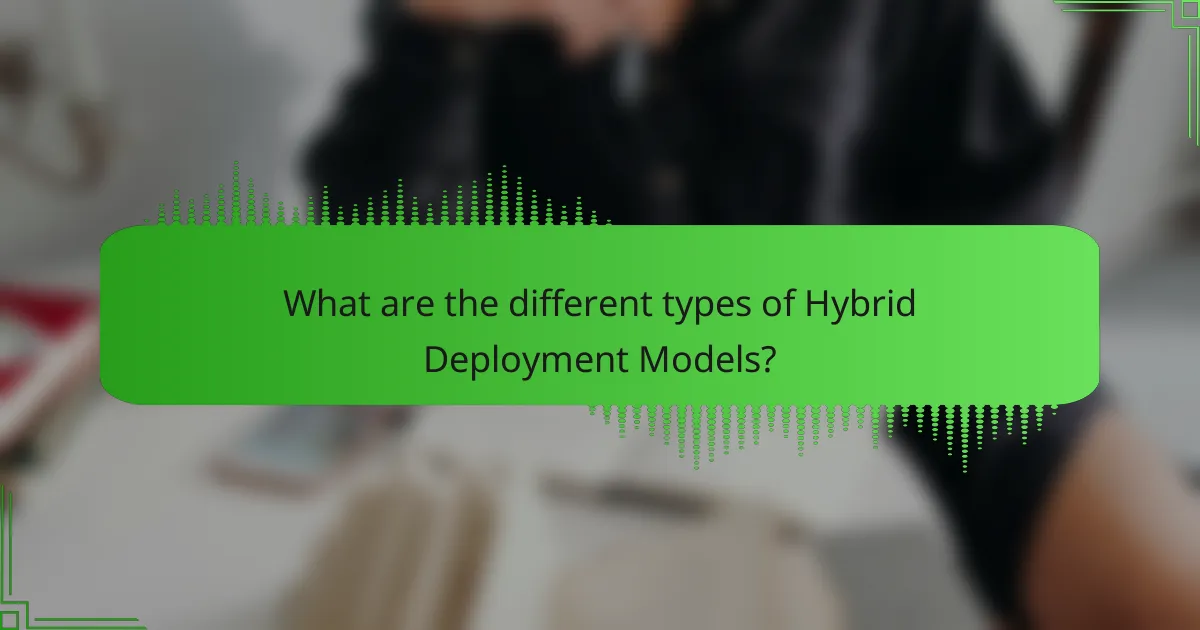 What are the different types of Hybrid Deployment Models?