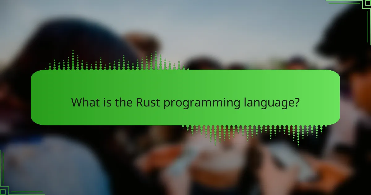 What is the Rust programming language?